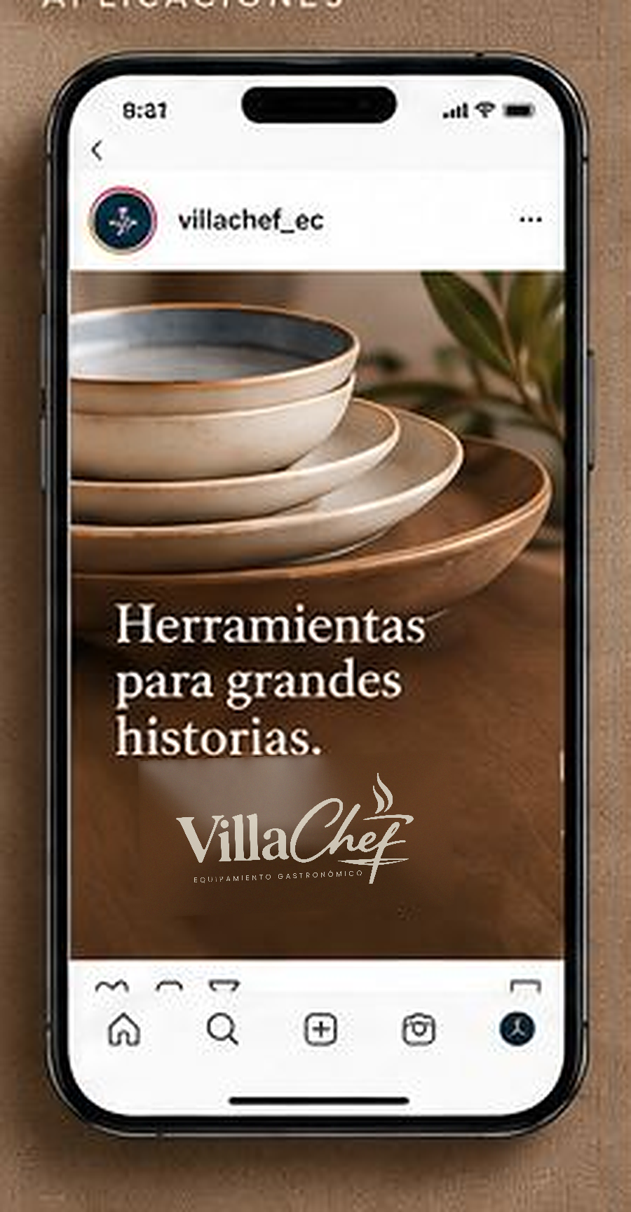 Post de Instagram con el logo